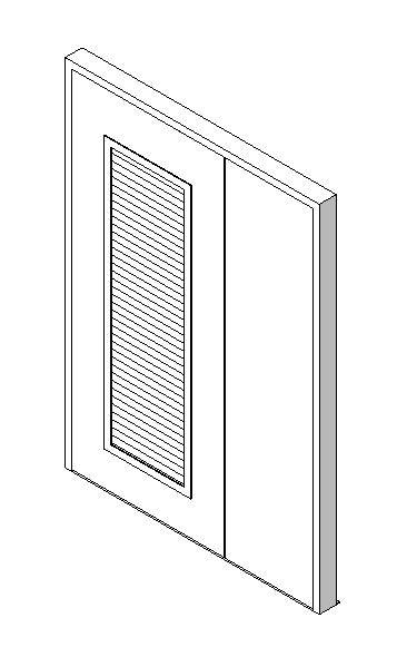 External Unequal Door with Louvre Panel