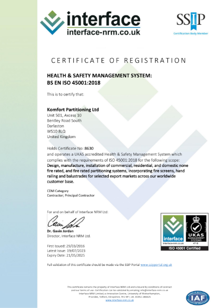 ISO 45001: 2018 SSIP