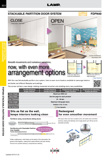 STACKABLE PARTITION DOOR SYSTEM