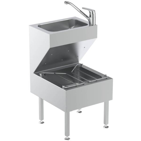 Janitorial Sink Stainless Steel Unit with Mixer (HBN 00-10) - Janitorial Unit