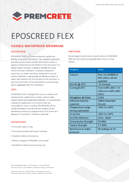 Eposcreed FLex TDS