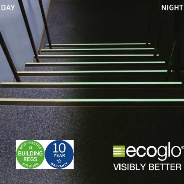 Ecoglo Photoluminescent Stair Nosing/ Stair Edging tread