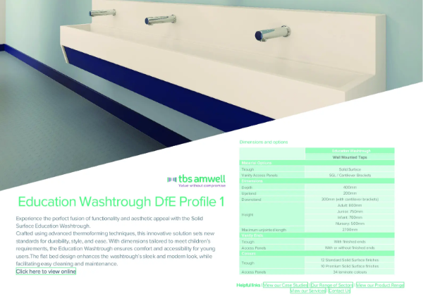 DfE 1 Education Washtrough