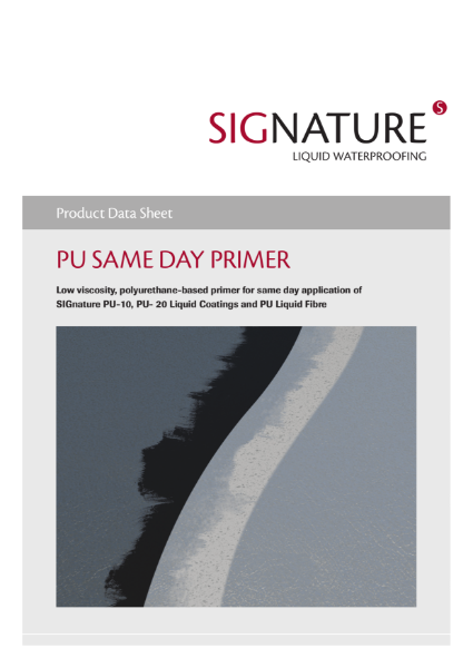 SIGnature PU Liquid Waterproofing Same Day Primer Datasheet