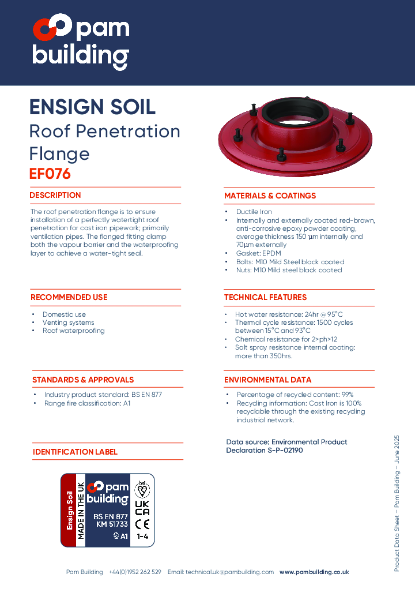 EF076 - Roof Penetration Flange