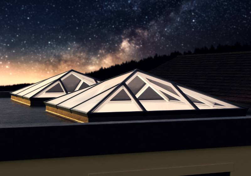 S1 Roof Lantern 2-way with Jack Rafters - Aluminium Roof Lantern