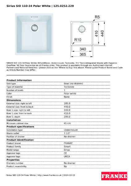 Product Sheet 125.0252.229