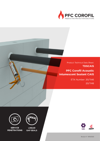 PFC Corofil Acoustic Intumescent Sealant CAIS - Datasheet