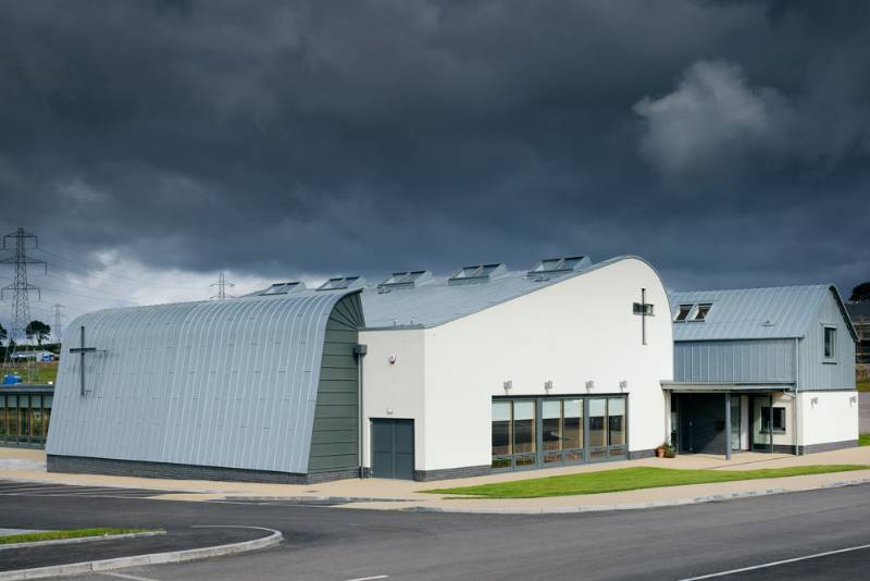 Zinc clad windows in contemporary community church