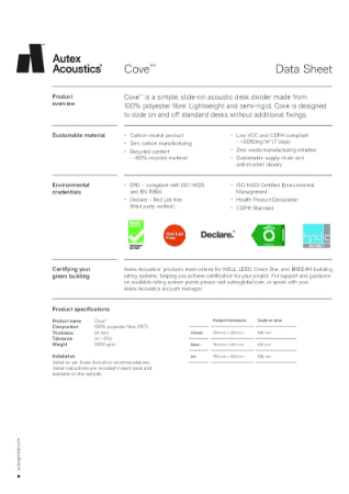 Cove Datasheet