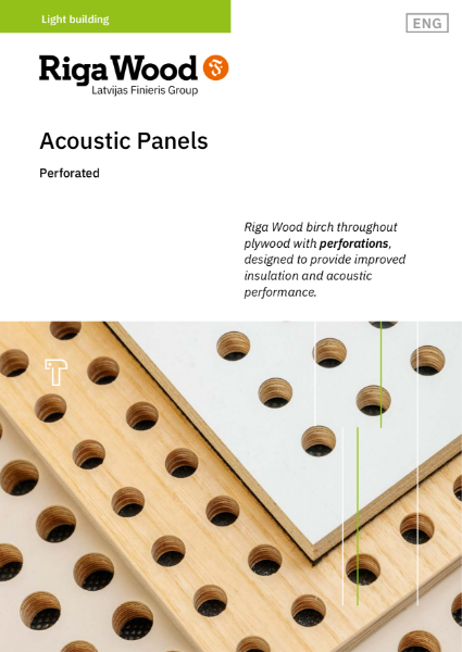 Plywood Acoustic Panels - Perforated - Datasheet - Riga Wood