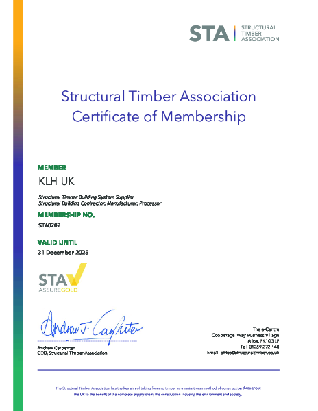 Structural Timber Association - Certificate of Membership