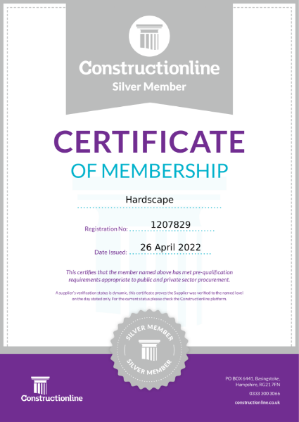 Constructionline Silver Member Certificate