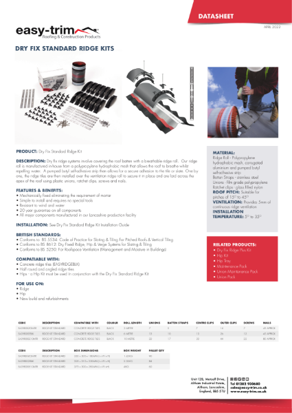 Ridge F Kit Datasheet