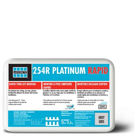 254R Platinum Rapid - Polymer Fortified Thinset Mortar 