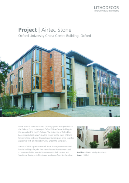 China Centre Building, Oxford University project report