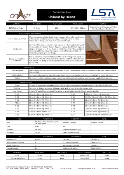 Oranit Data Sheet