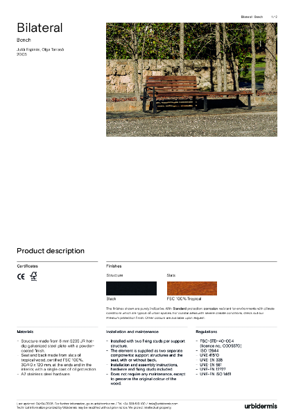 Bilateral Data Sheet