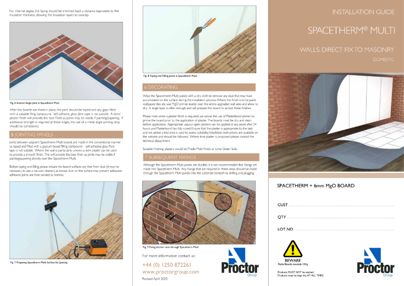 Spacetherm Multi Installation Guide - Direct to Masonry