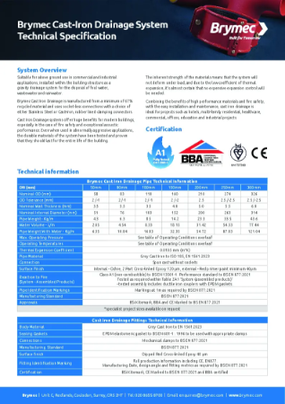 Brymec-Cast Iron Drainage System-Technical Specification-120326