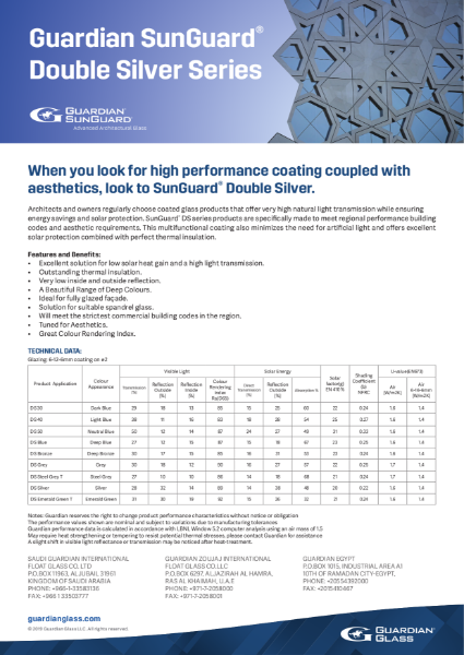 SunGuard® Product flyers - Double Silver Flyer