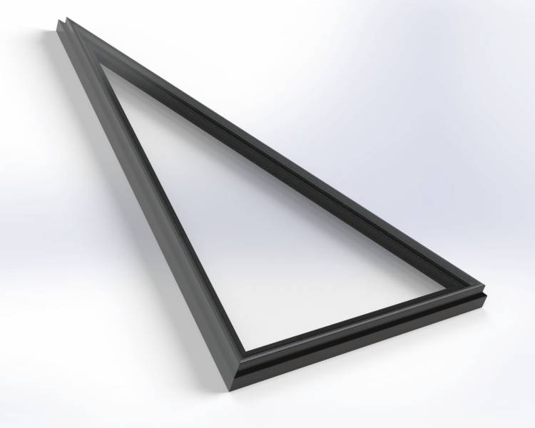 Skyway Shaped Flat Glass Rooflight - Fixed