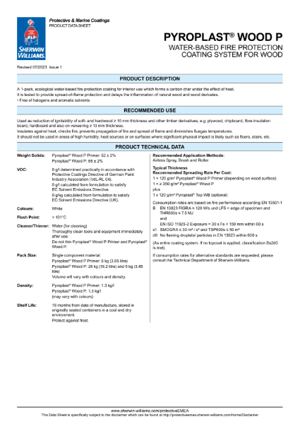 Pyroplast® Wood P Product Data Sheet