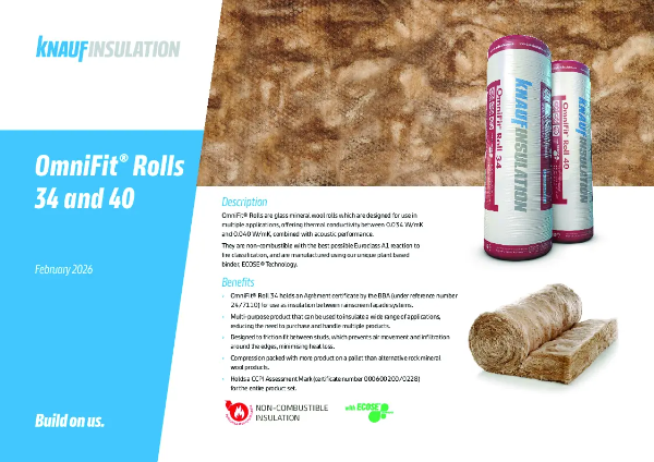 Knauf Insulation OmniFit® Rolls - Product Datasheet