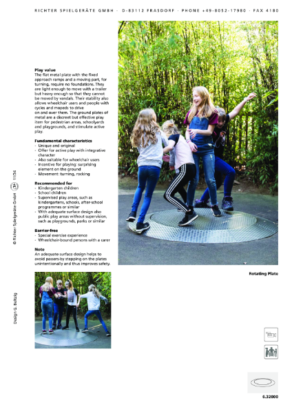 TImberplay Rotating/ Roundabout - Rotating Plate - Datasheet