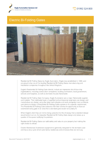 Residential Bi-Folding Gates