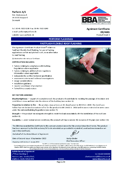 BBA Agrément Certificate