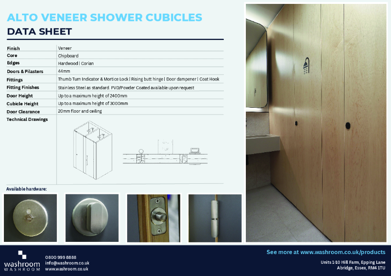 Alto Veneer Shower Cubicles