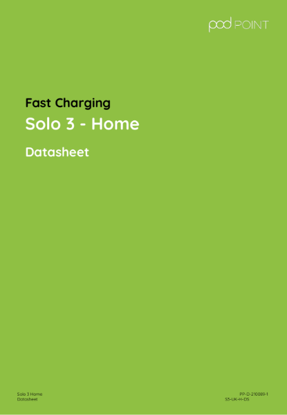 Solo 3 Smart Charger Domestic/Home Charging