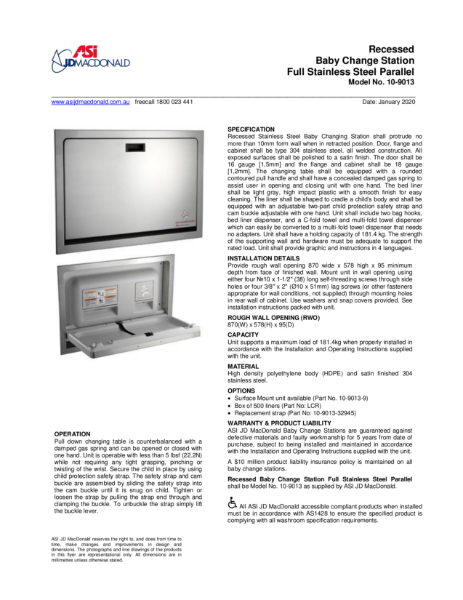 Roval™ Parallel Stainless Steel Specification Sheet