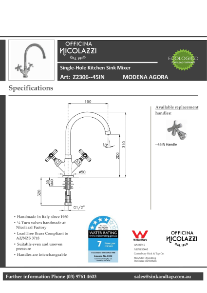 Z2306 Modena Agora technical specification