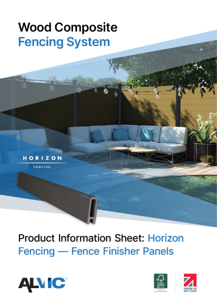 Fence Finisher Panels - Horizon Fencing Range - Product Information Sheet