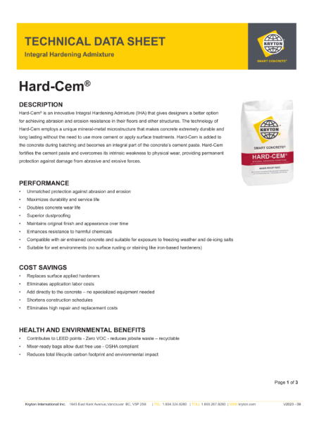 Hard-Cem Technical Data Sheet