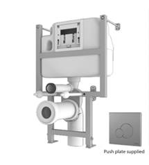 Atlas Pro In-Wall Frame and Cistern and Chrome Effect Flushplate