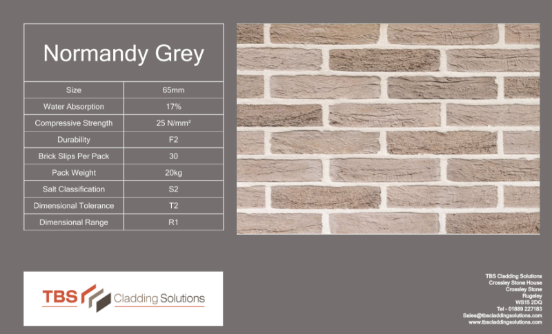 Product Data Sheet Normandy Grey brick Slip