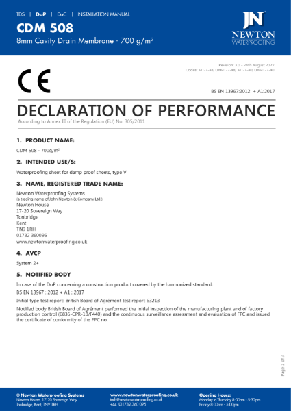 Newton CDM 508 700g DoP