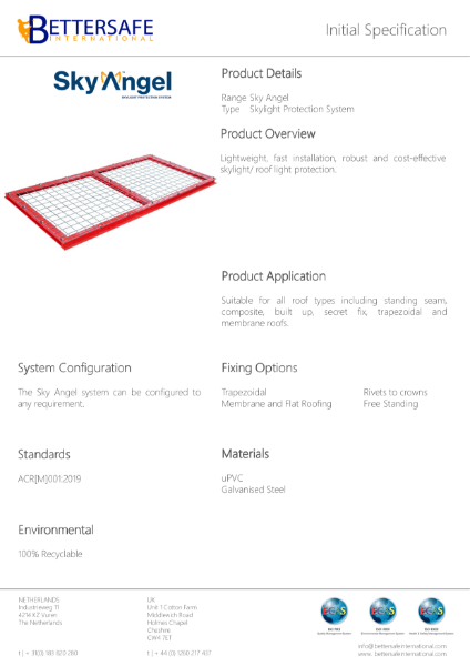 Sky Angel Initial Specification