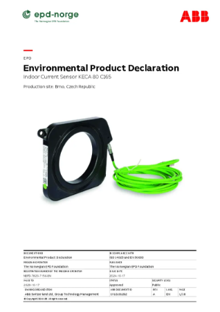 NEPD-7823-7156 Indoor Current Sensor KECA 80 C165.pdf | ABB Switzerland ...