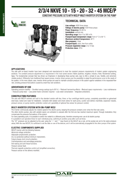 NKVE Large Commercial Industrial Water Booster Sets