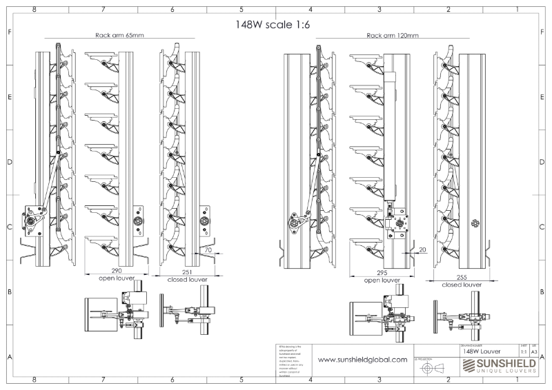 Technical Drawing Wooden Louvre 148-W