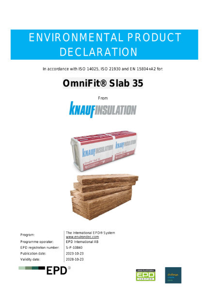 Knauf Insulation OmniFit® Slab 35 EPD - EN - UK&I