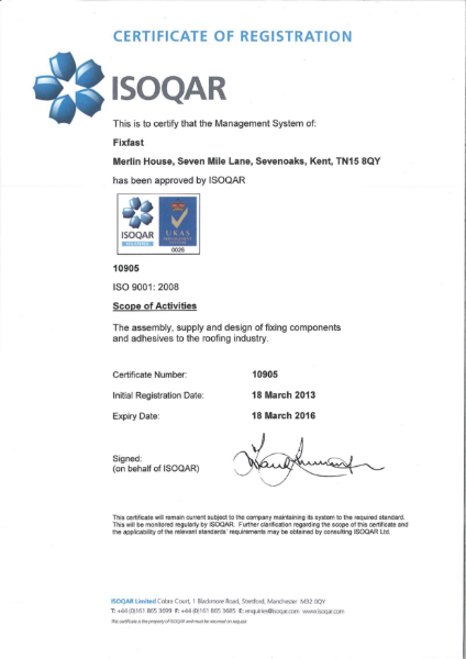 ISO 9001: 2008 Certificate
