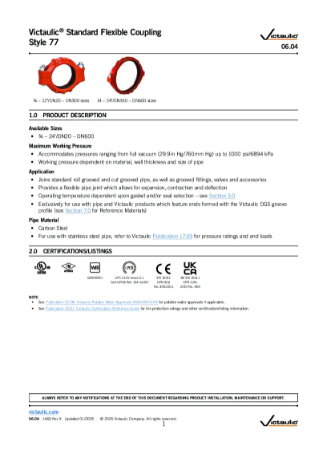 Victaulic® Standard Flexible Coupling Style 77