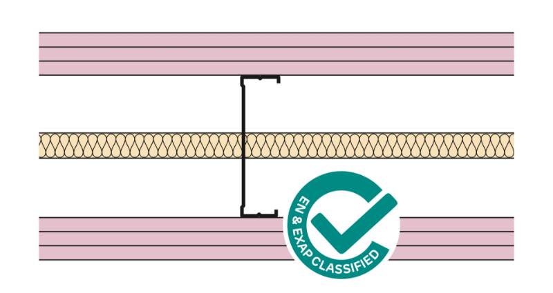 Siniat Single Frame Metal Stud Partition CS14R-315F-25G - Metal Stud Partitioning