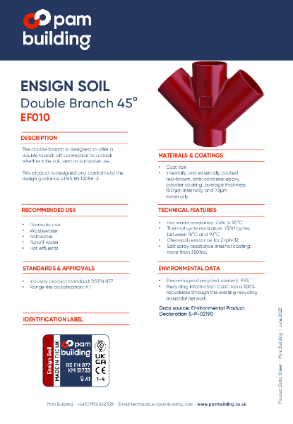 EF010 - Double Branch x 45°