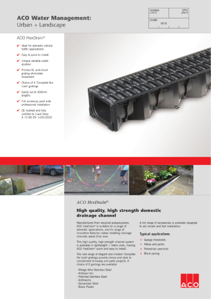 ACO HexDrain brochure